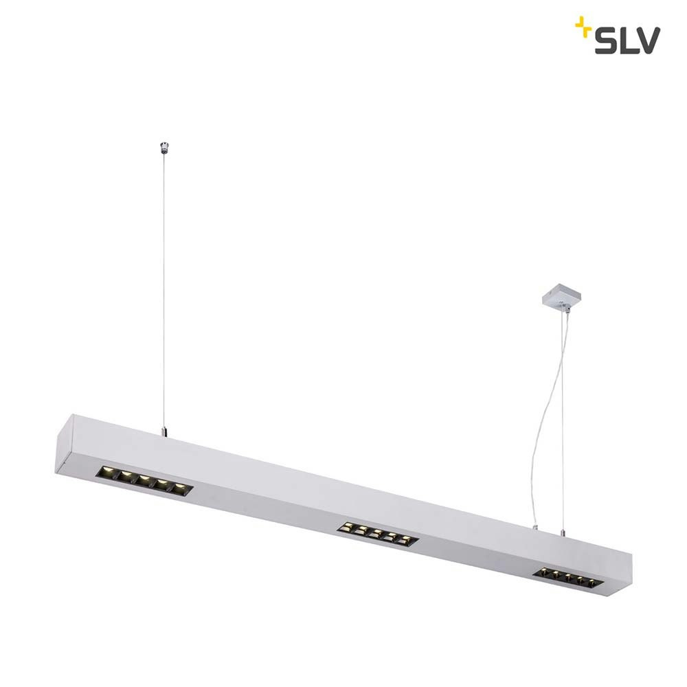 SLV Q-Line LED Pendelleuchte 1m Silber 4000K thumbnail 1