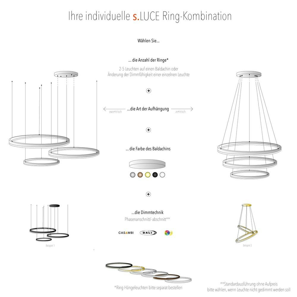 s.LUCE Ring o. Hexa conversion centric / eccentric (without LED rings) 1