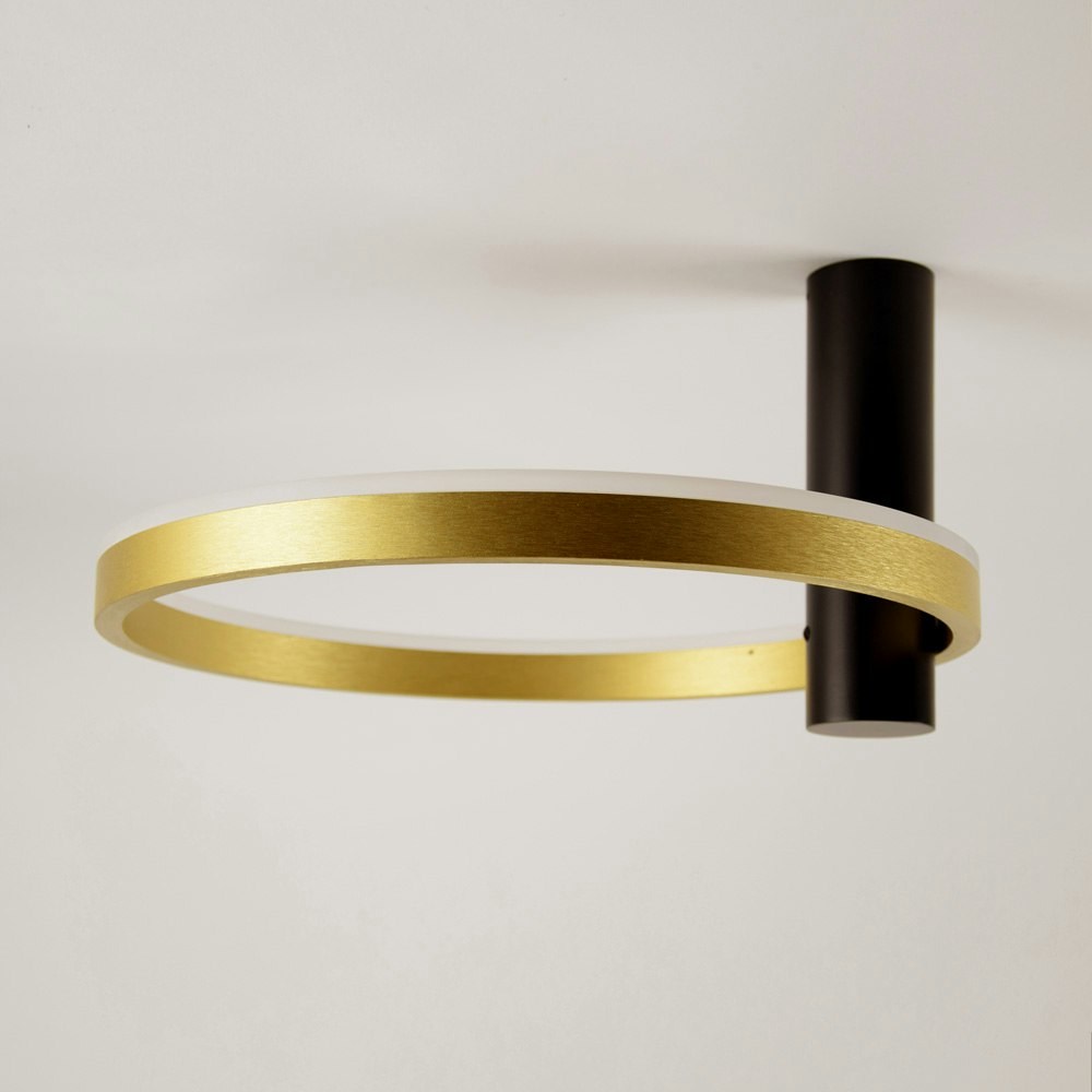 s.luce Ring Air LED parete e soffitto luce indiretta rotonda » Nero/ Alluminio