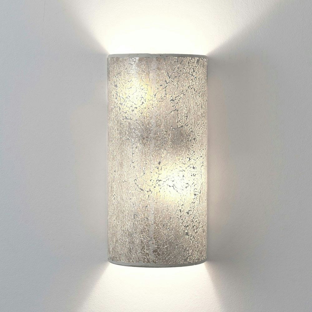 Wall Light 2 Flame Narziso Glass Mosaic Silver 2