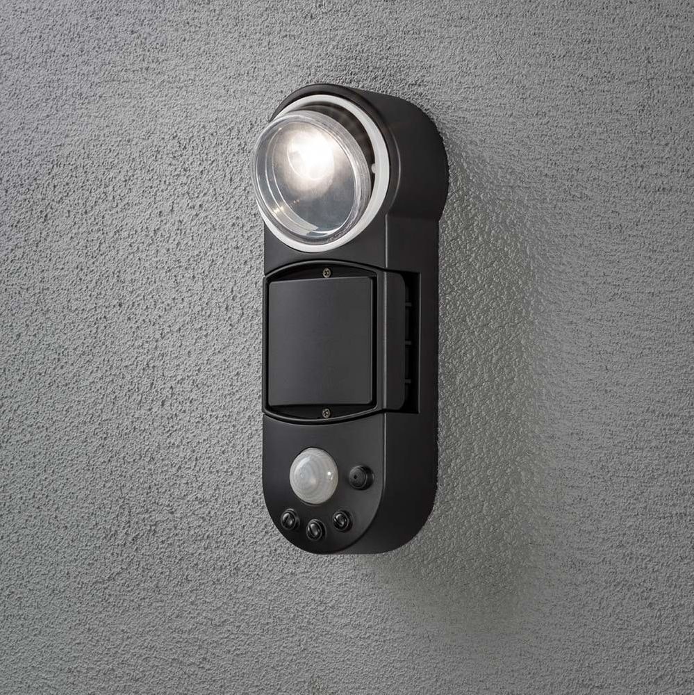 Prato battery LED wall-mounted luminaire with motion detector, swivelling 12V Black 1