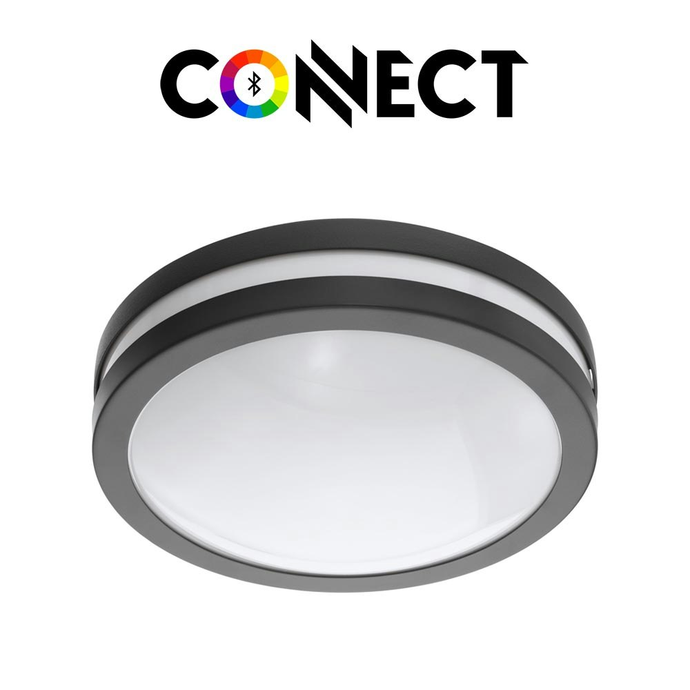 Connect LED Außendeckenleuchte Ø 26cm 1400lm IP44 Warmweiß thumbnail 1