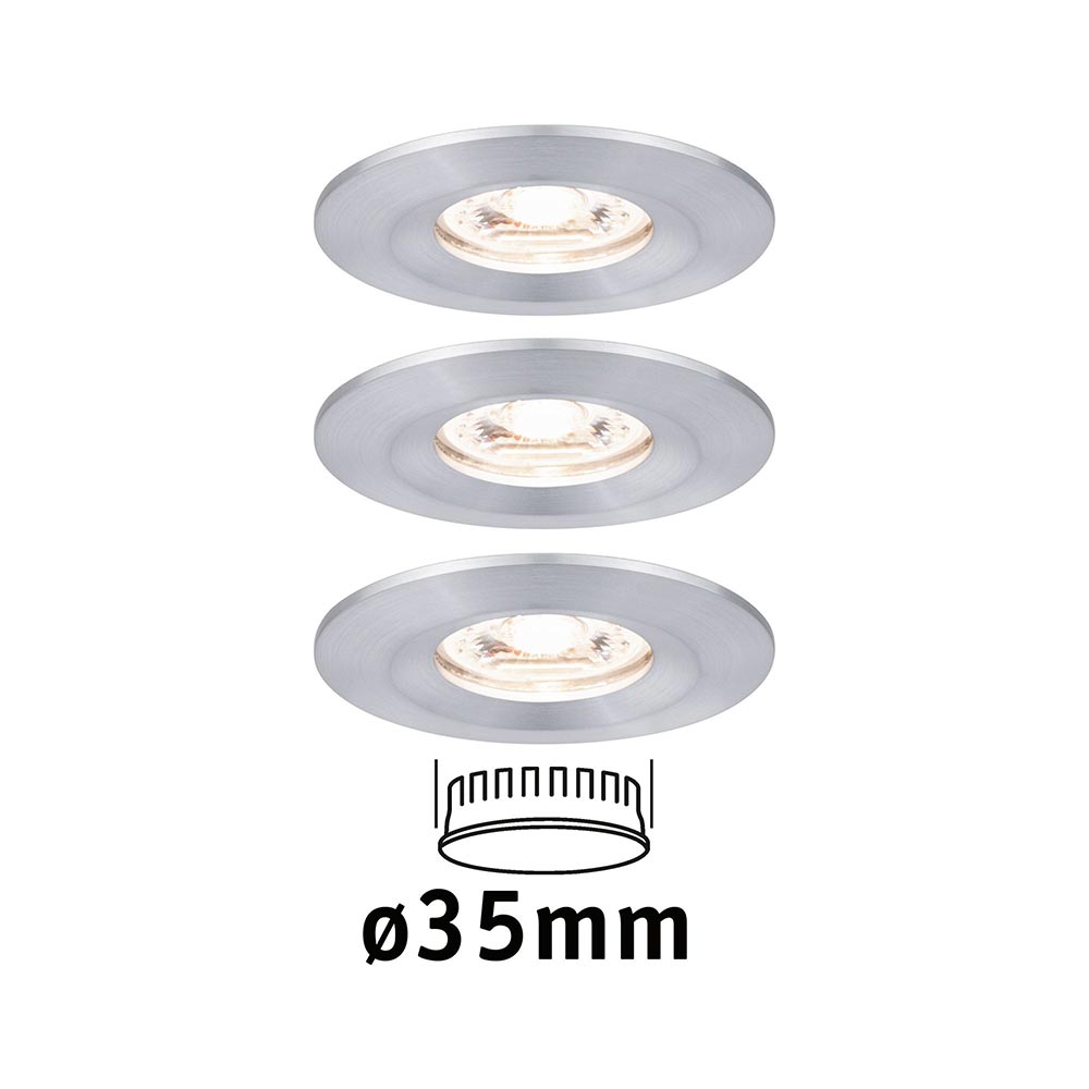 S.Luce LED Einbauleuchte Nova Mini Basis-Set starr Rund 6,5cm