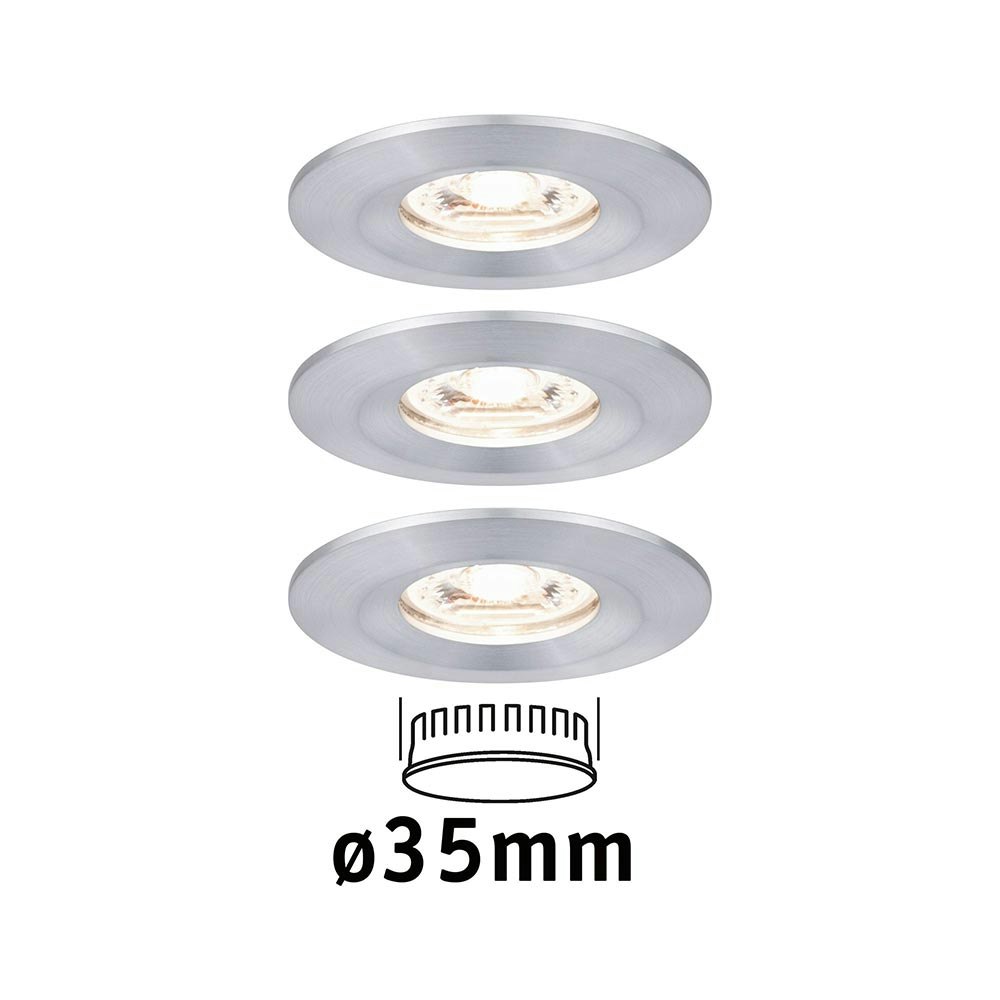 LED Einbauleuchte Nova Mini Basis-Set starr Rund 6,5cm 1