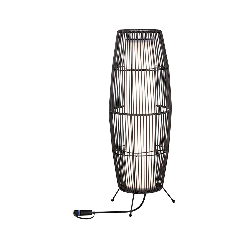 S.Luce Plug & Shine LED Lichtobjekt Basket Rattan Braun