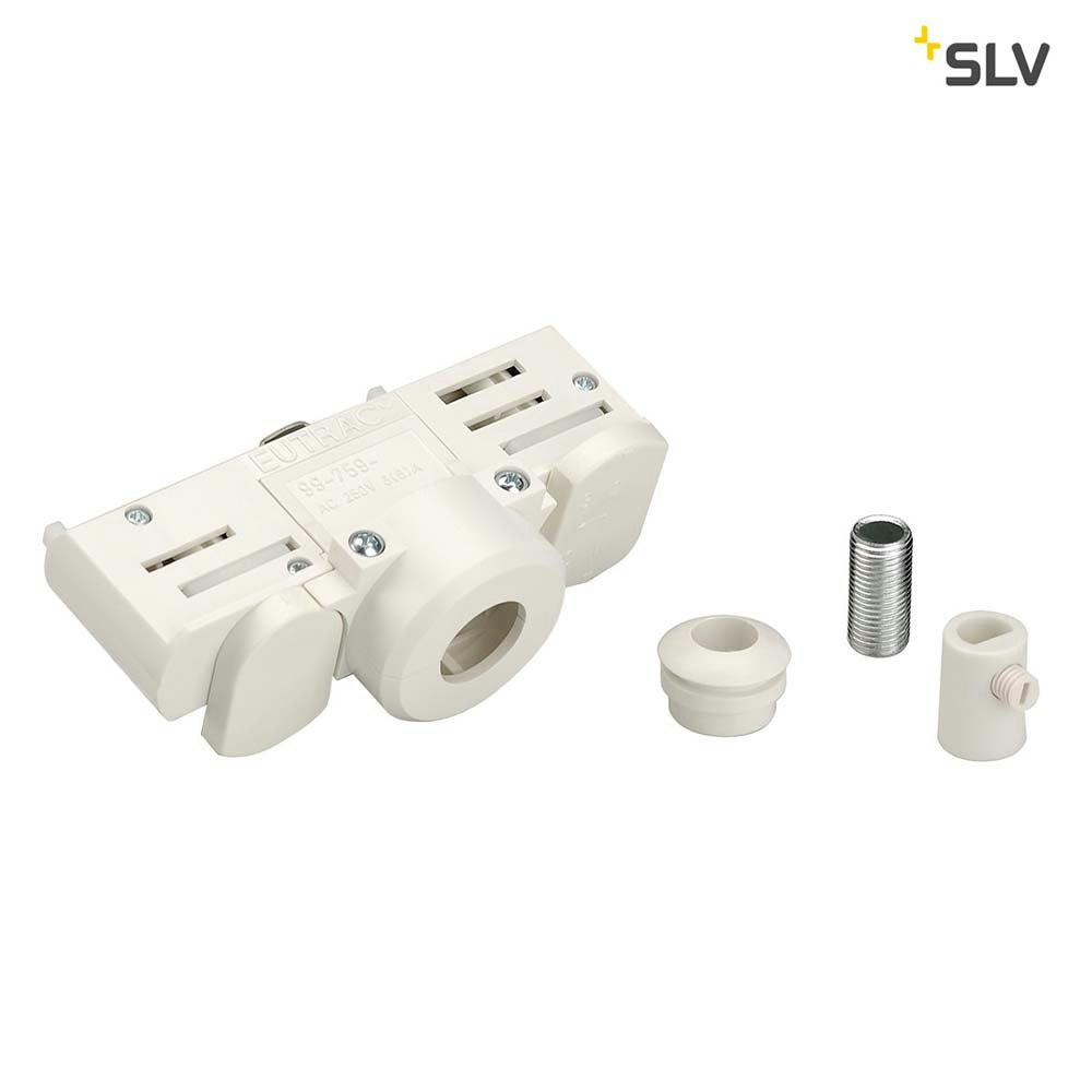SLV Eutrac 3-Phasen Stromschienenadapter Weiß 