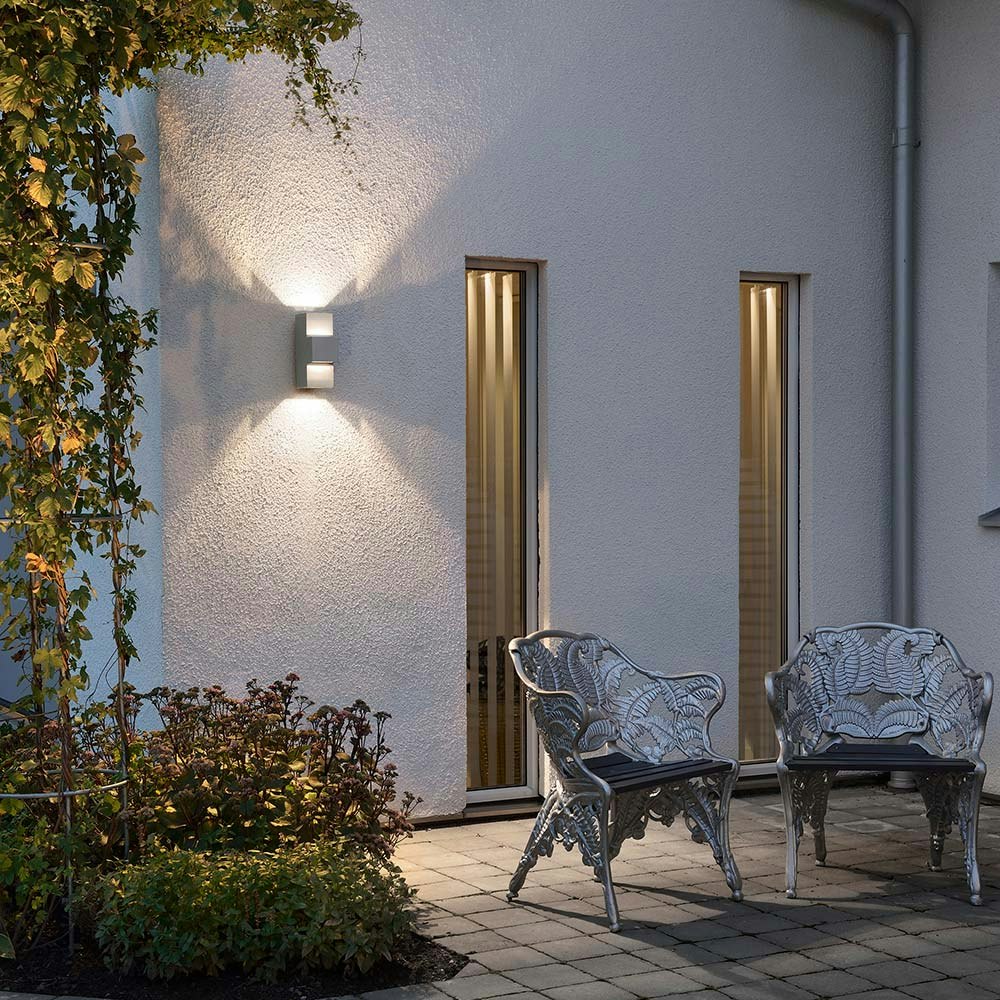 Imola LED Außen-Wandleuchte Style Design Grau, opales Acrylglas zoom thumbnail 2
