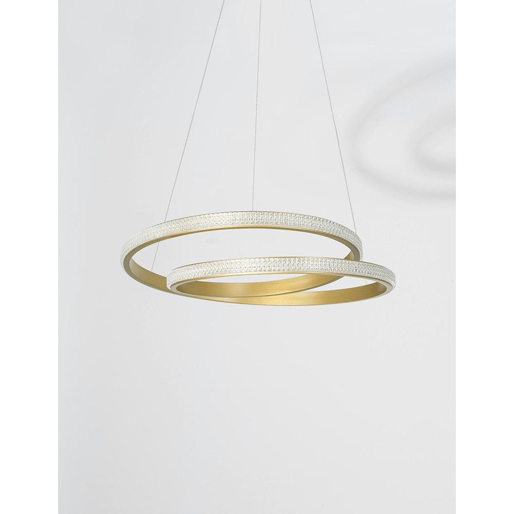 Nova Luce Grania LED Lampe à suspendre or mat thumbnail 3