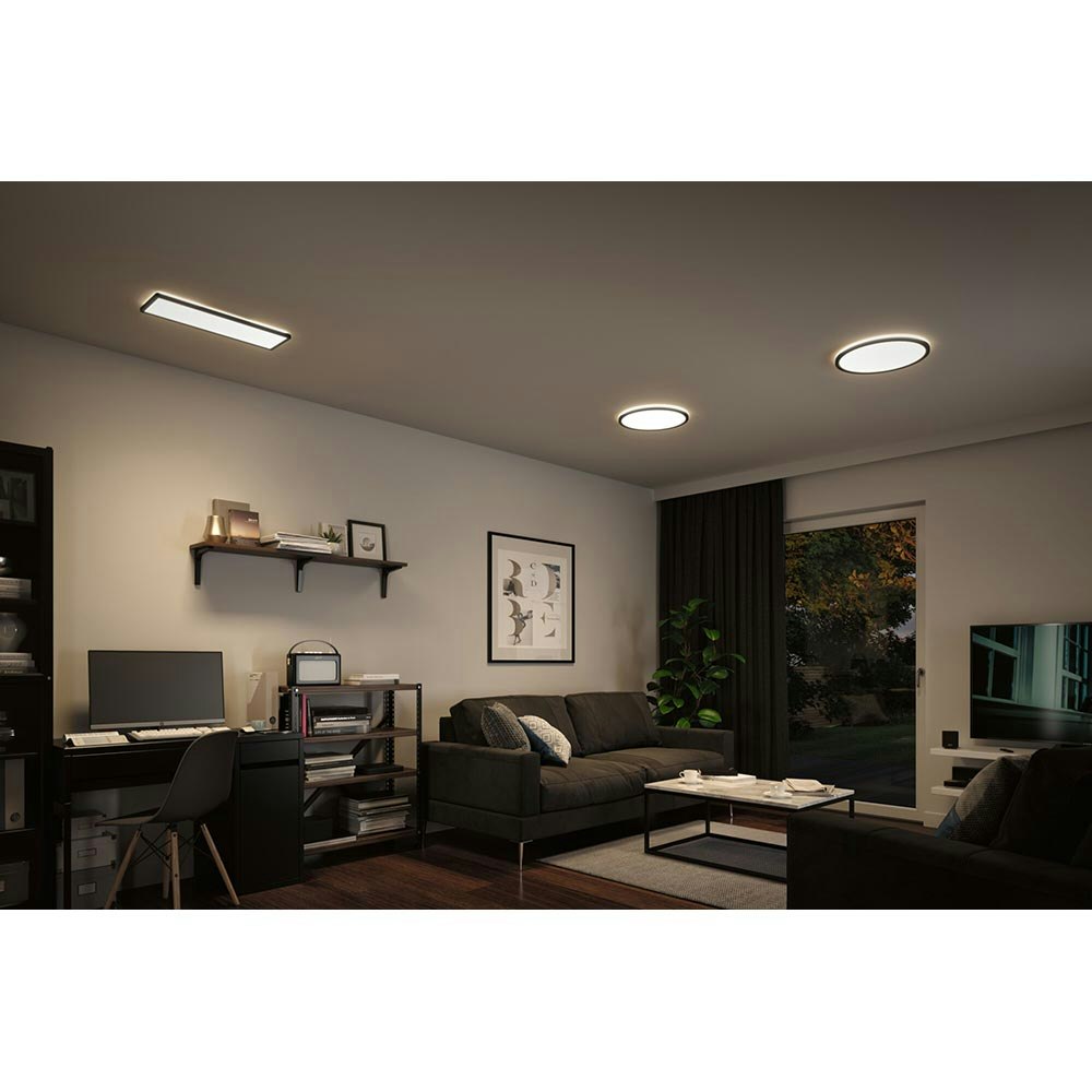LED Decken Panel Atria Shine Schwarz mit 3 Stufen-Dimmer thumbnail 6