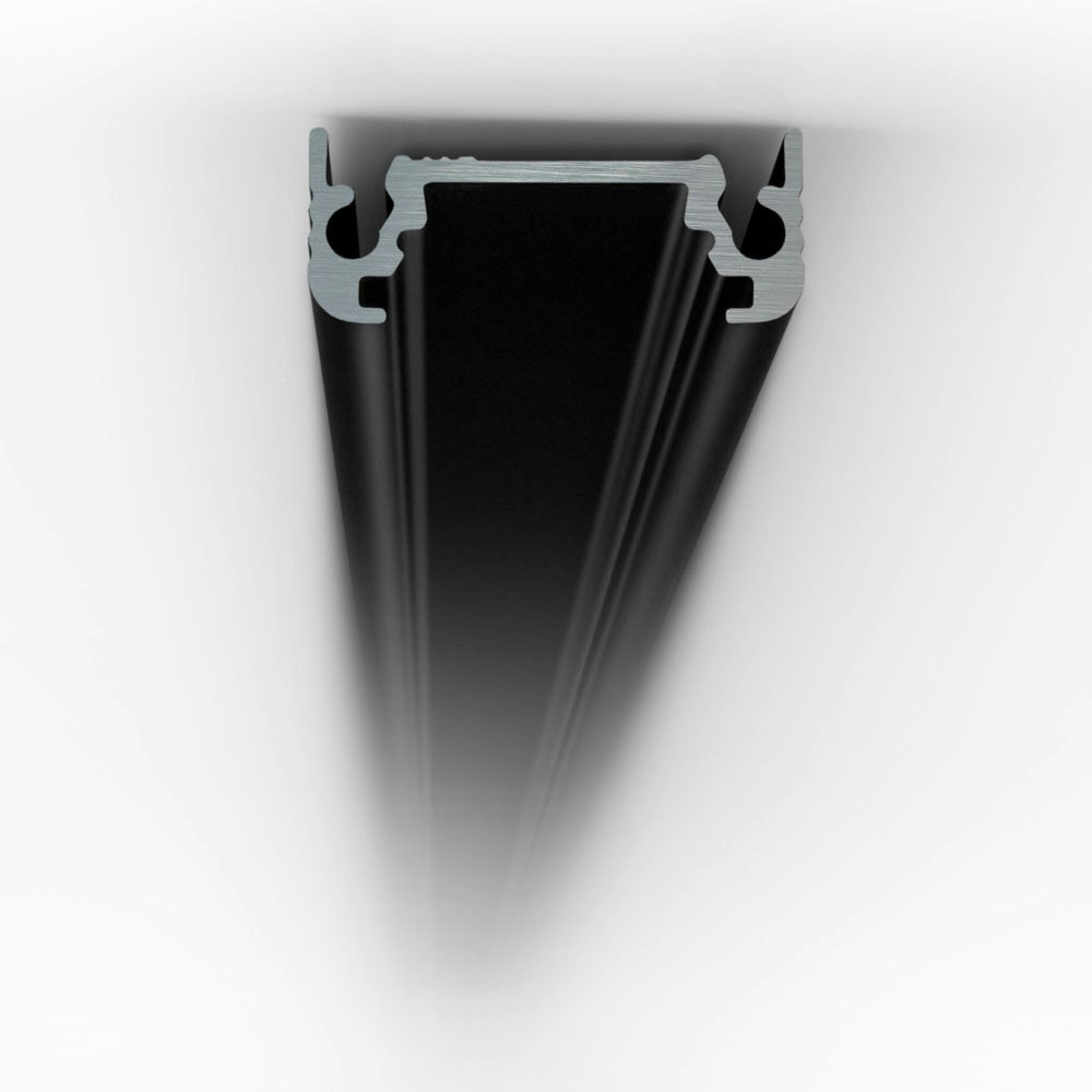 Aufbauprofil flach 200cm Schwarz ohne Abdeckung für LED-Strips thumbnail 3