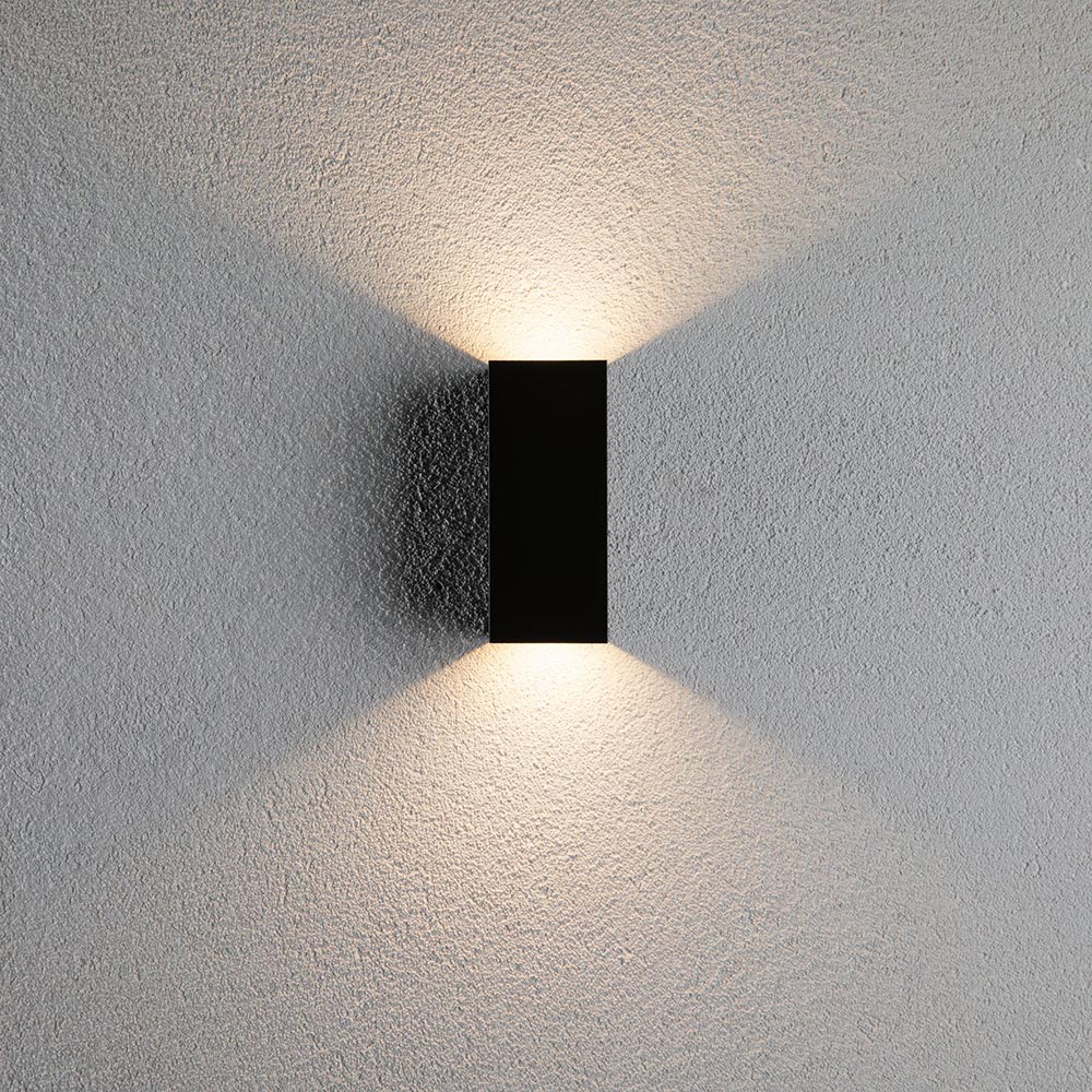 S.Luce LED Außenwandleuchte Flame Eckig 65x70mm Anthrazit