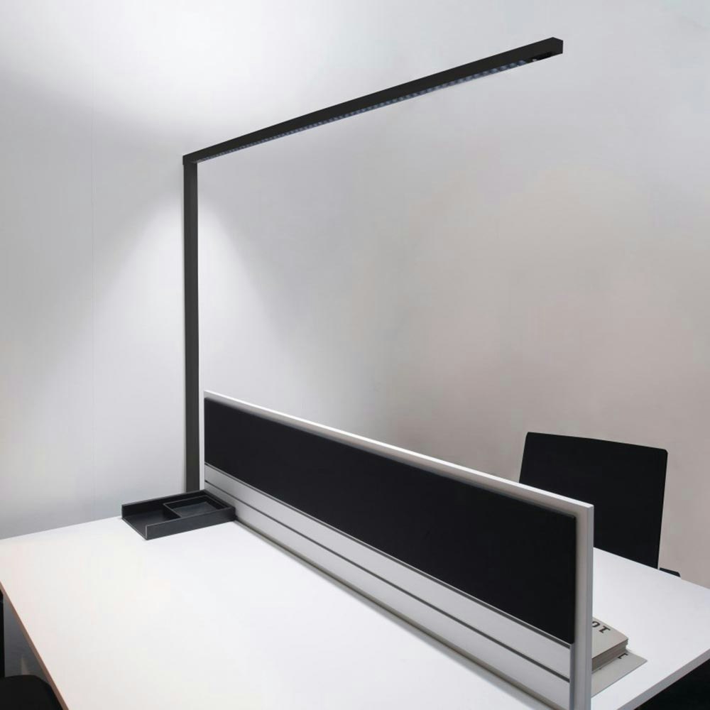 Molto Luce Lens Single Office Floor Lamp 6100lm up & down Black dimmer 2