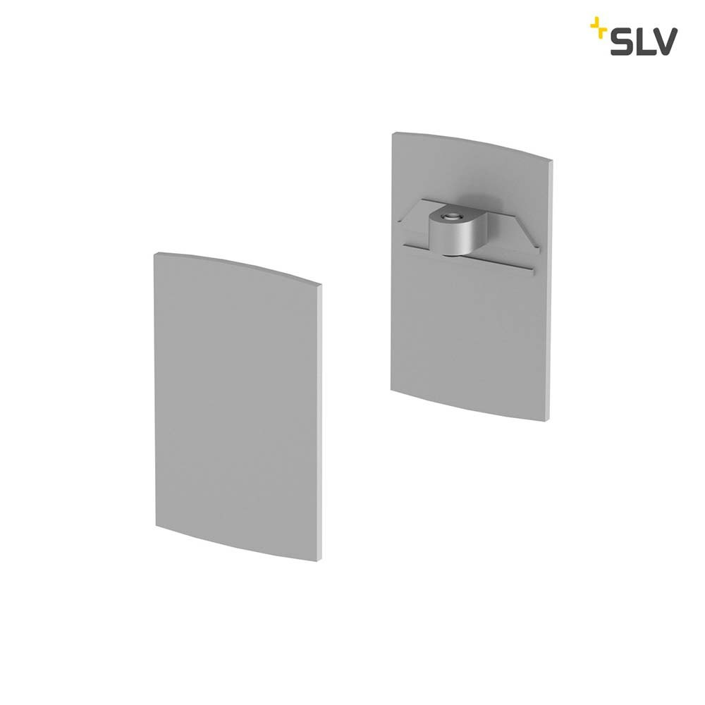 SLV H-Profil Endkappen Silber 