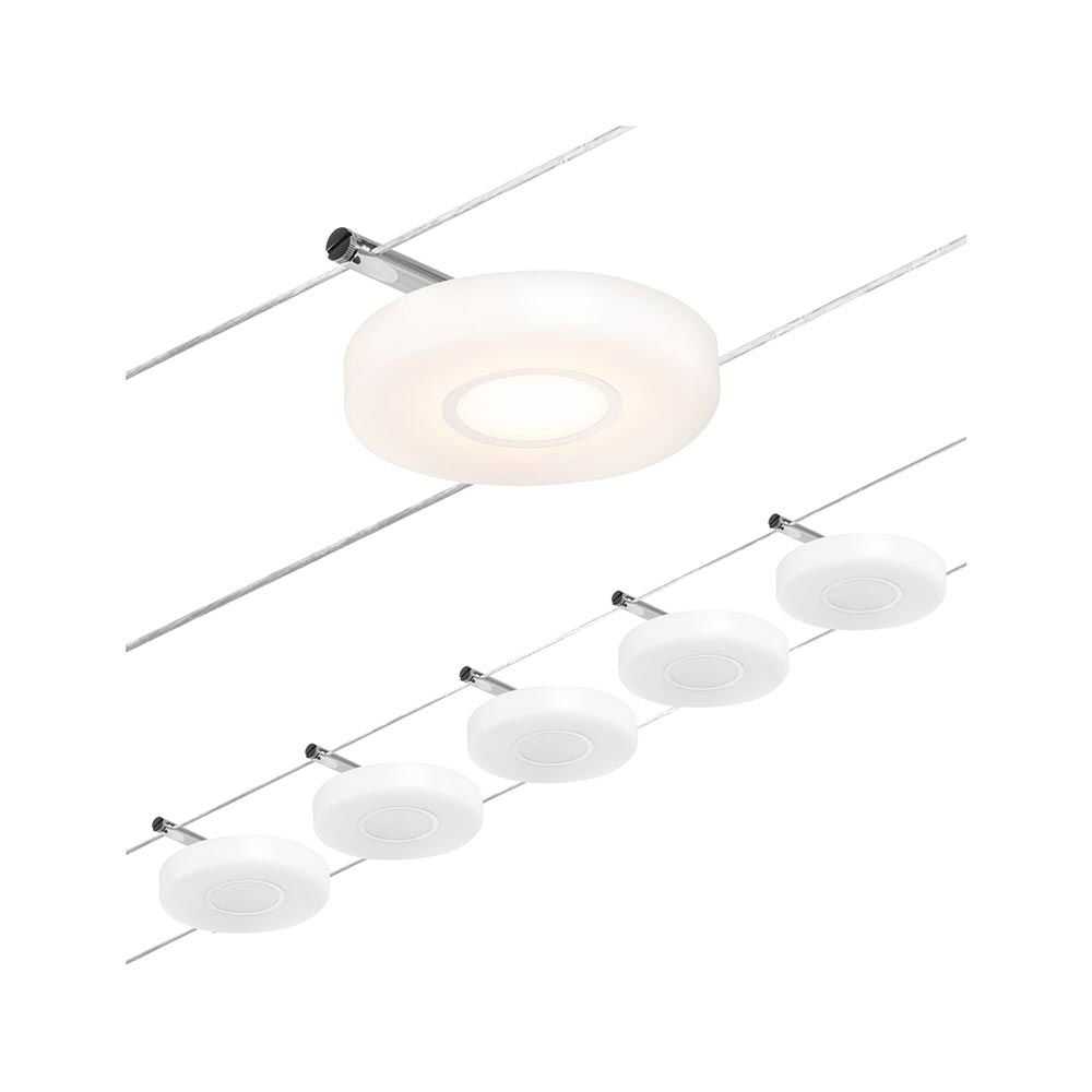 S.Luce CorDuo LED Seilsystem Disc Basis-Set Chrom-Matt