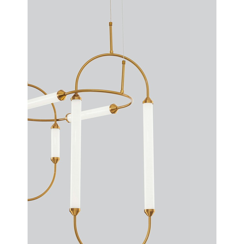 Nova Luce Zimba LED métal Lampe à suspendre or, blanc thumbnail 3