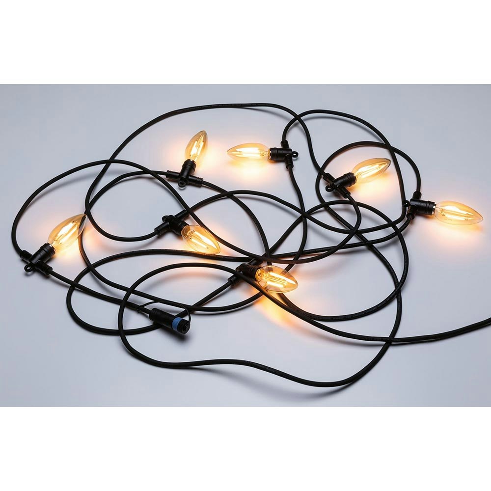 Guirlande lumineuse LED Plug & Shine Classic 7 flammes noire thumbnail 5