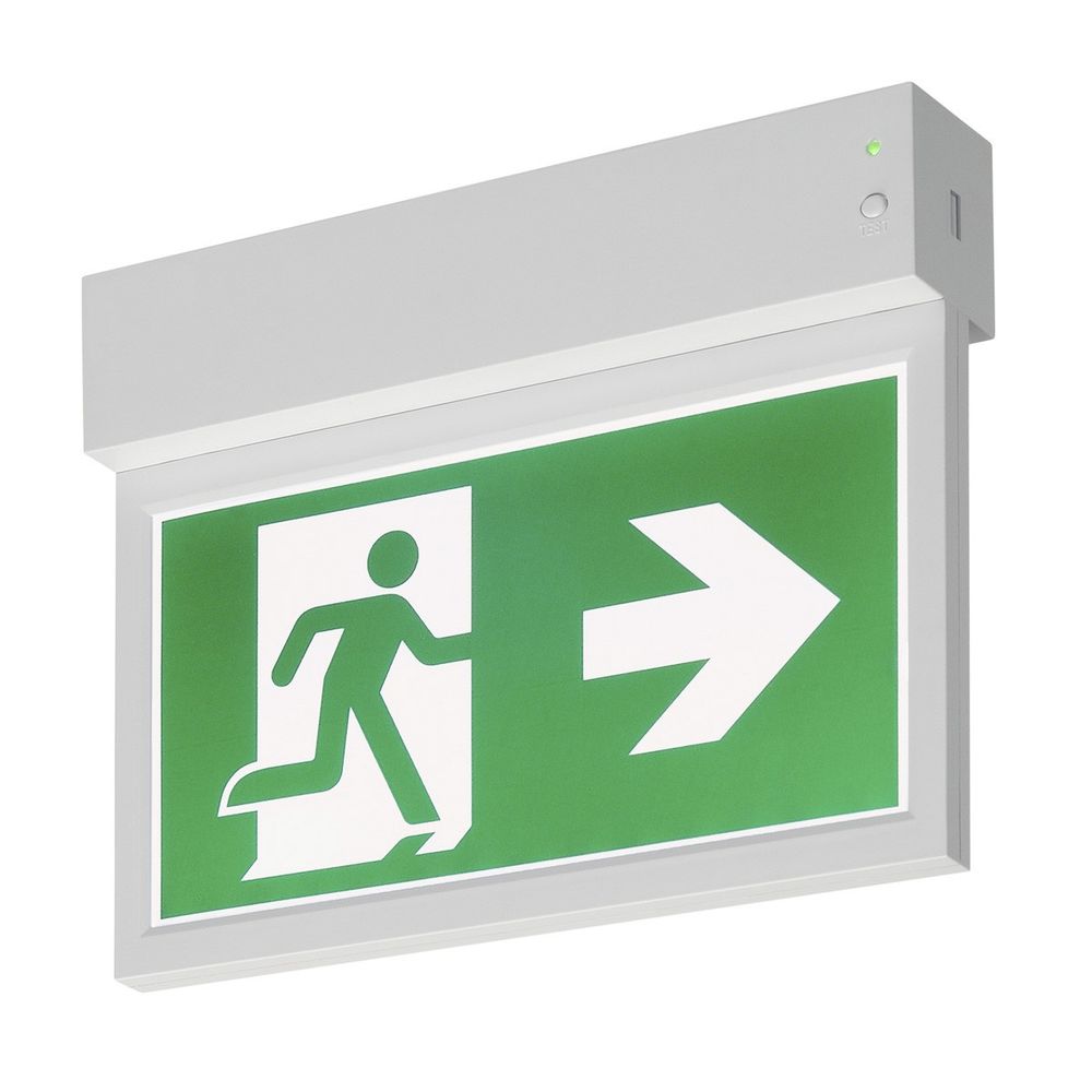 S.Luce SLV P-Light Emergency Exit Sign Wand- & Deckenlampe Weiß