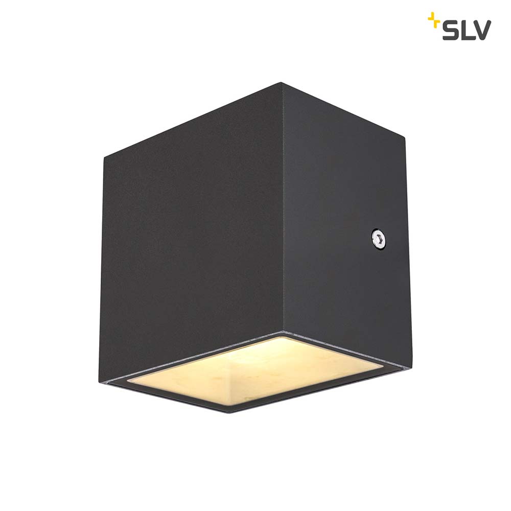 S.Luce SLV Sitra Cube LED Außen-Aufbauleuchte Anthrazit IP44