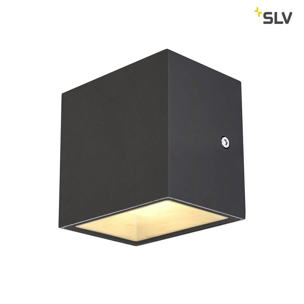 SLV Sitra Cube LED Außen-Aufbauleuchte Anthrazit IP44 thumbnail 1
