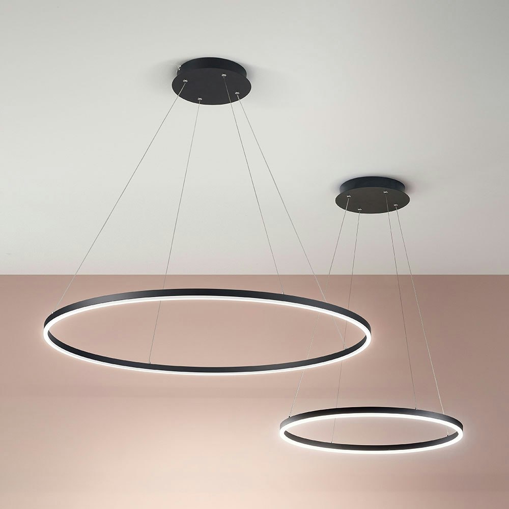 Fabas Luce Giotto LED Ring Hängeleuchte Metall zoom thumbnail 1