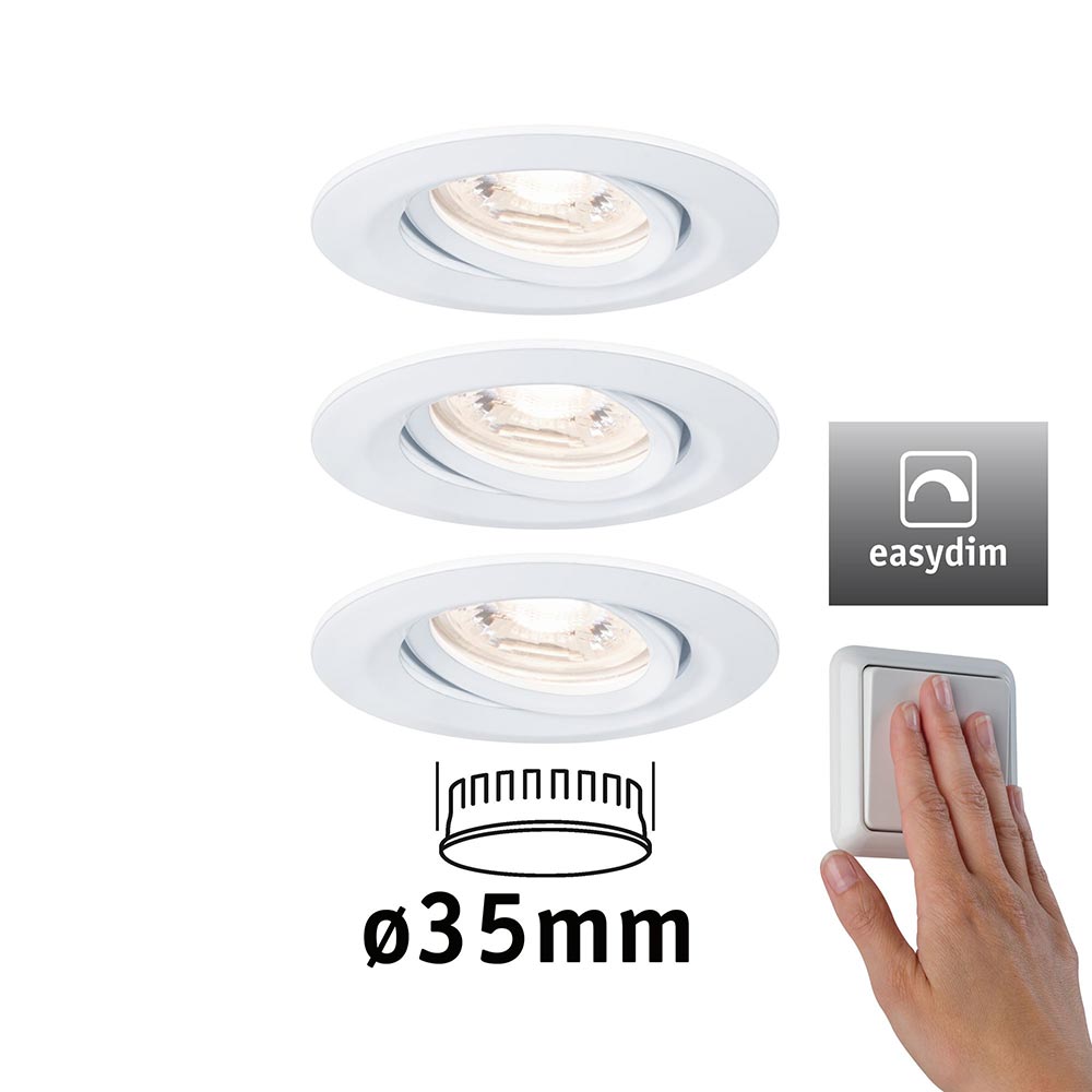 S.Luce LED Einbauleuchte Nova Mini Plus Basis-Set 66mm 15° Dimmbar