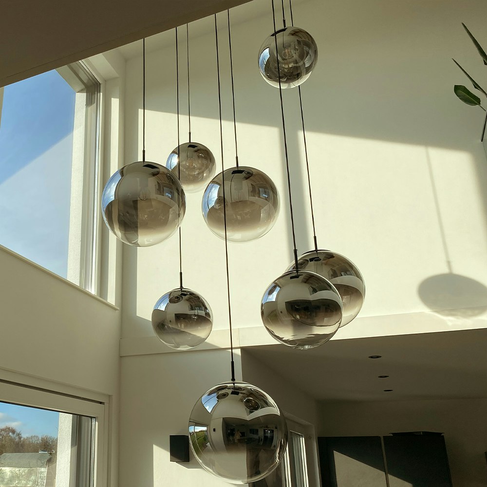 s.LUCE pro Progress lampe de galerie verre avec dégradé de couleurs 5m de suspension
                                        