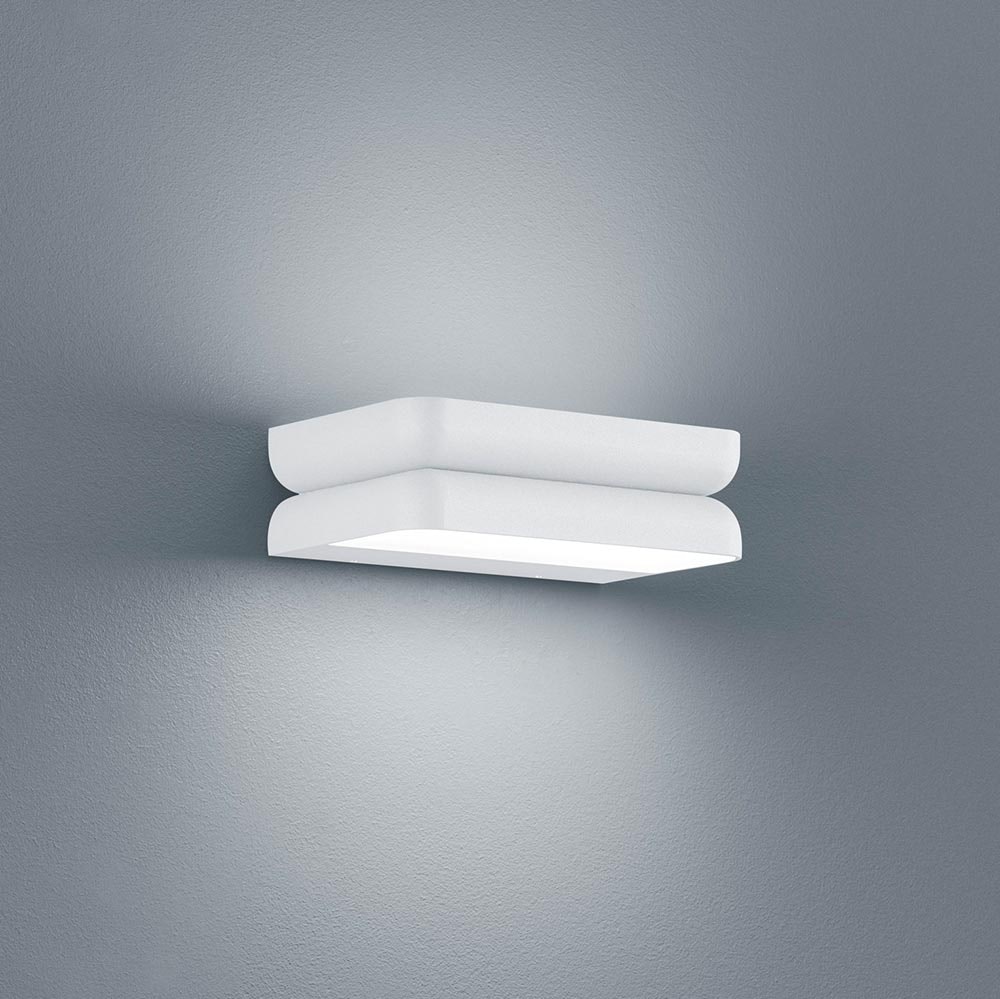 Helestra LED Wand-Außenlampe Snap IP54 1680lm Mattweiß 