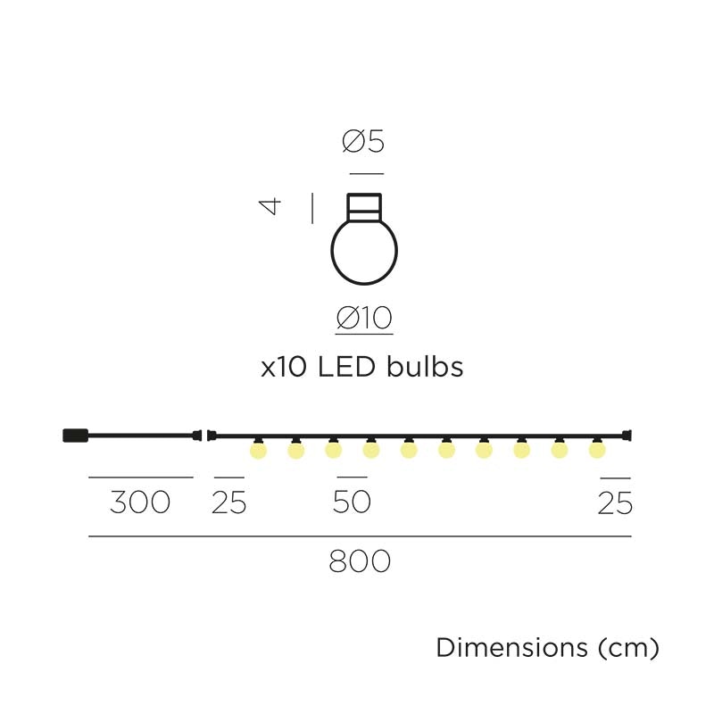 Bruna LED Biergarten Lichterkette 8m thumbnail 3
