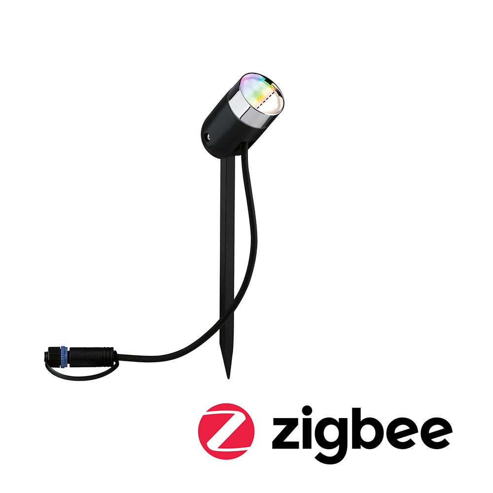 S.Luce Plug & Shine LED Gartenstrahler Smart Home Zigbee Anthrazit IP65