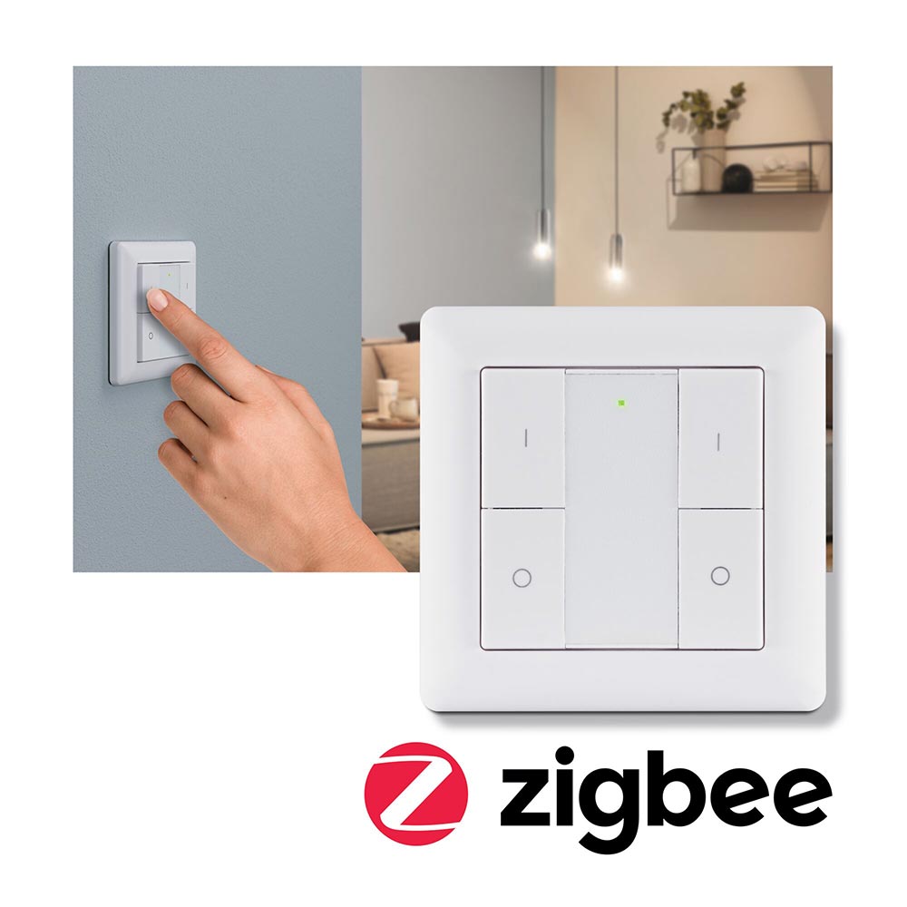 S.Luce Wandschalter Smart Home Zigbee On-Off Dimmung Weiß