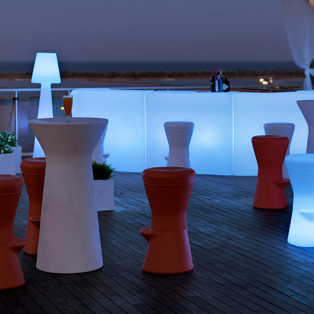 Licht-Trend Table haute éclairée par LED Capri 110cm avec télécommande  thumbnail 3