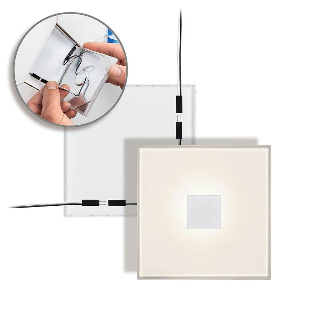 LumiTiles LED Fliesen Square 2er-Set Metall Kunststoff, Weiß thumbnail 6