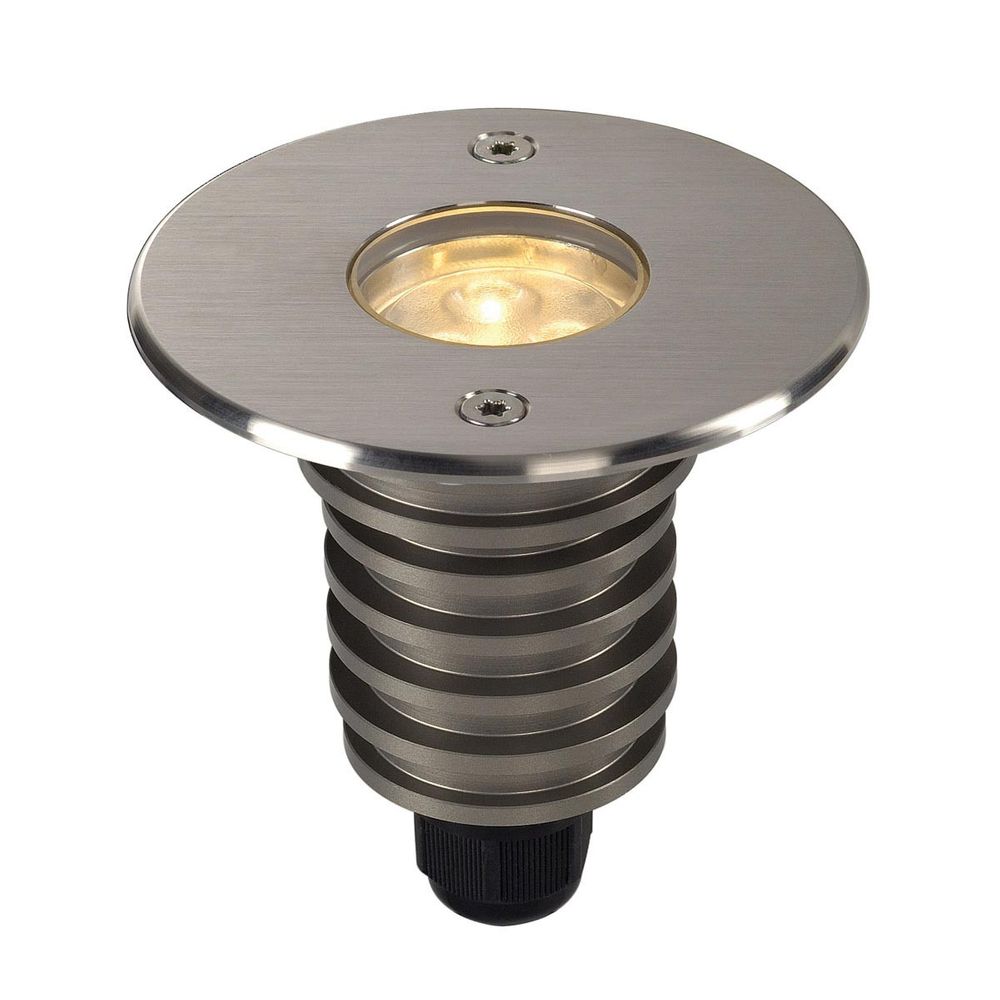 S.Luce SLV Dasar LED HV Bodeneinbauleuchte rund Edelstahl 6W 3000K IP67