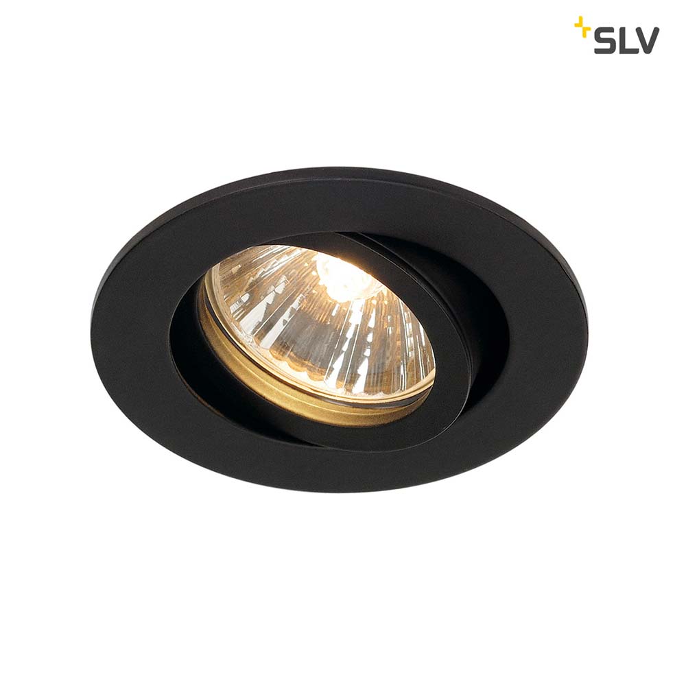 S.Luce SLV New Tria 68 Rund Einbauleuchte QPAR51 Schwarz