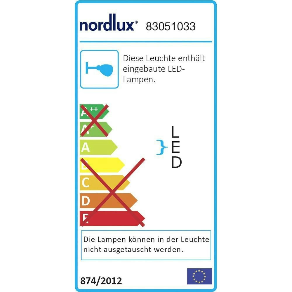 Nordlux IP S12 LED Wandleuchte Chrom zoom thumbnail 2