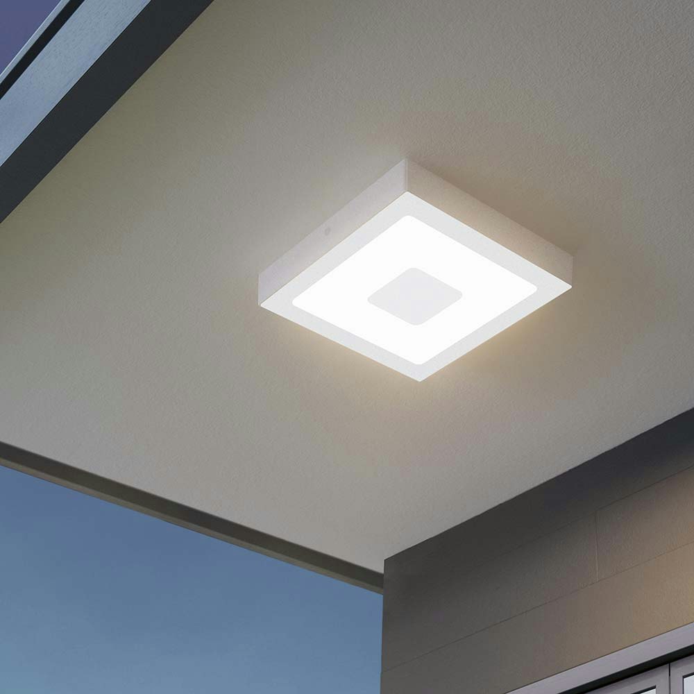 LED Außen-Deckenlampe Iphias 22, 5x 22,5cm Weiß thumbnail 1