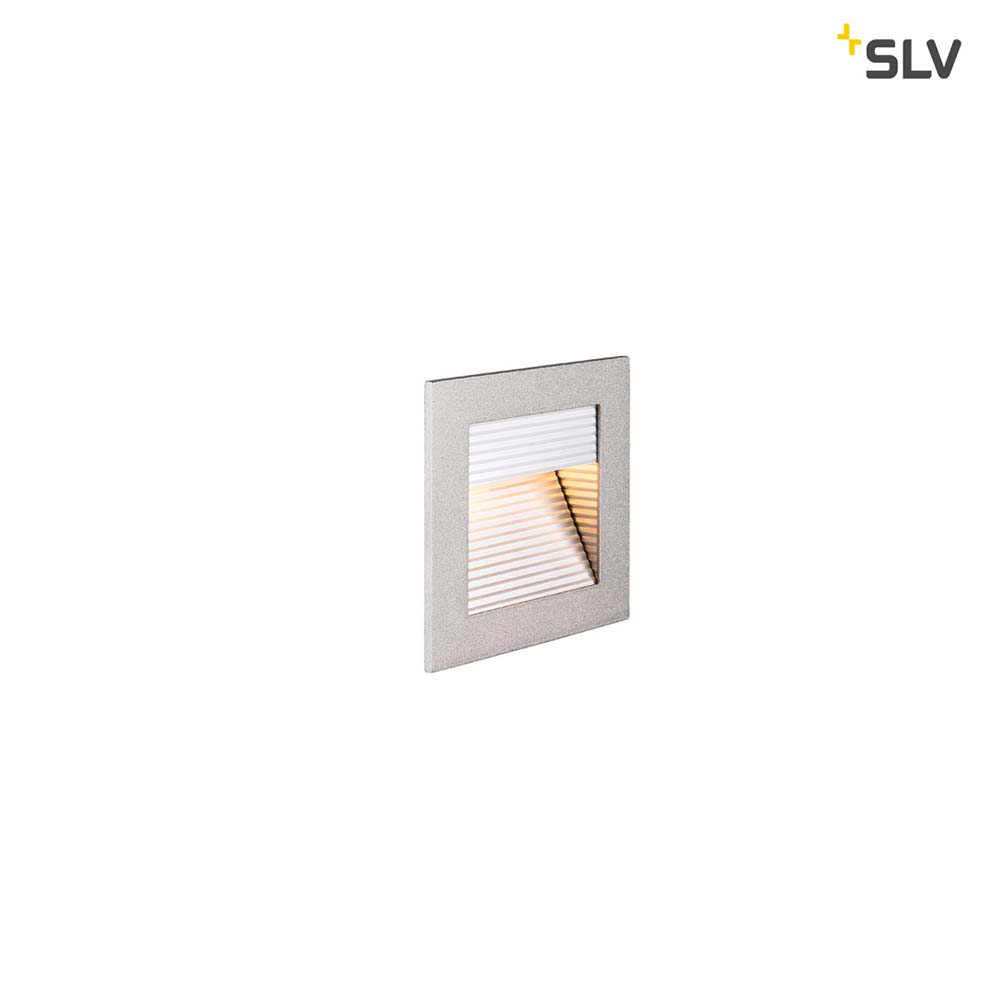 S.Luce SLV Frame LED Curve Wand-Einbauleuchte Siberfarben