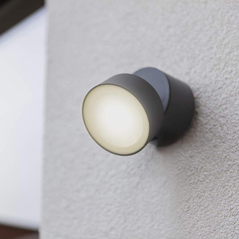 S.Luce LED Außenwandleuchte Trumpet M IP54 Anthrazit