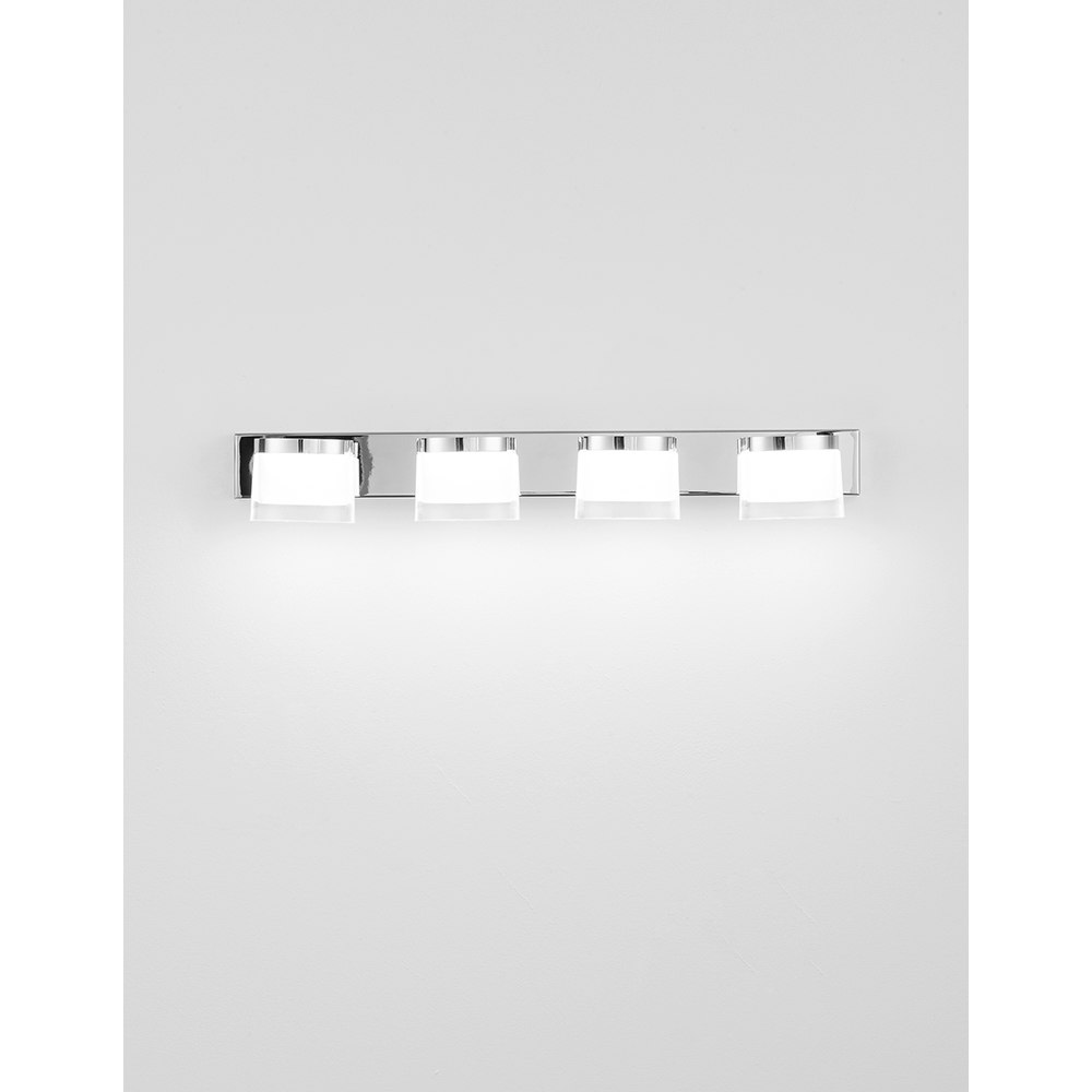 Nova Luce Sabia LED lampe de salle de bain 4-flamme chrome thumbnail 4