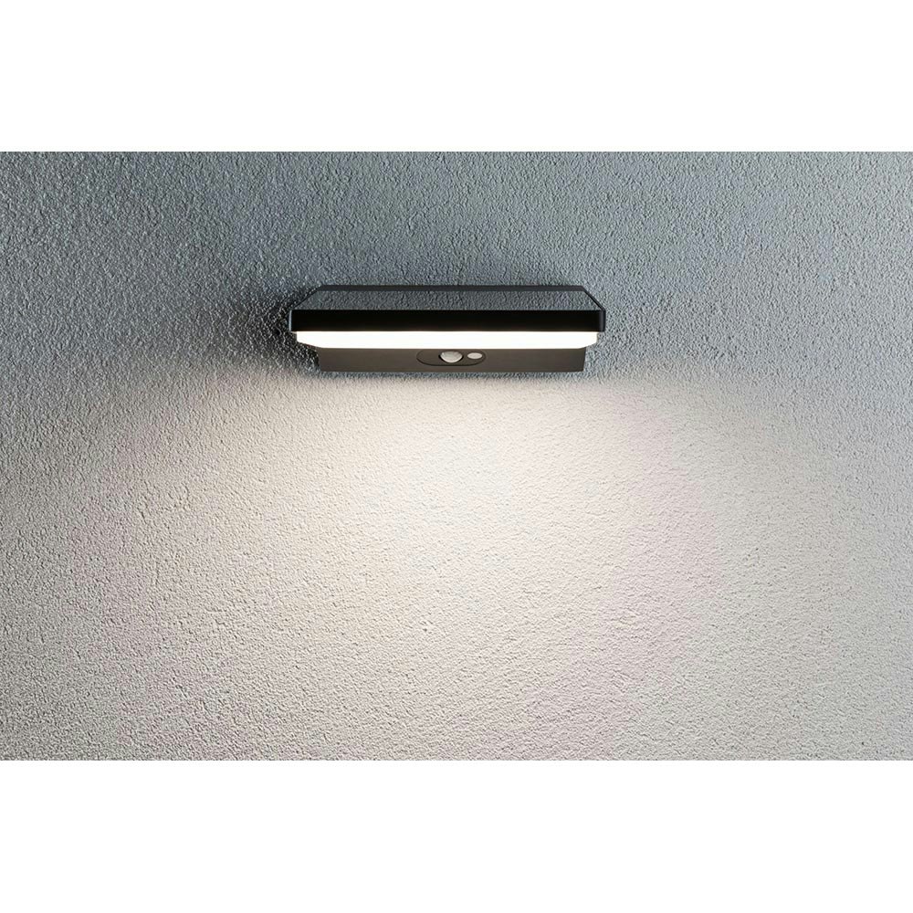 Solar LED Außenwandlampe Ronas Bewegungsmelder Grau thumbnail 4
