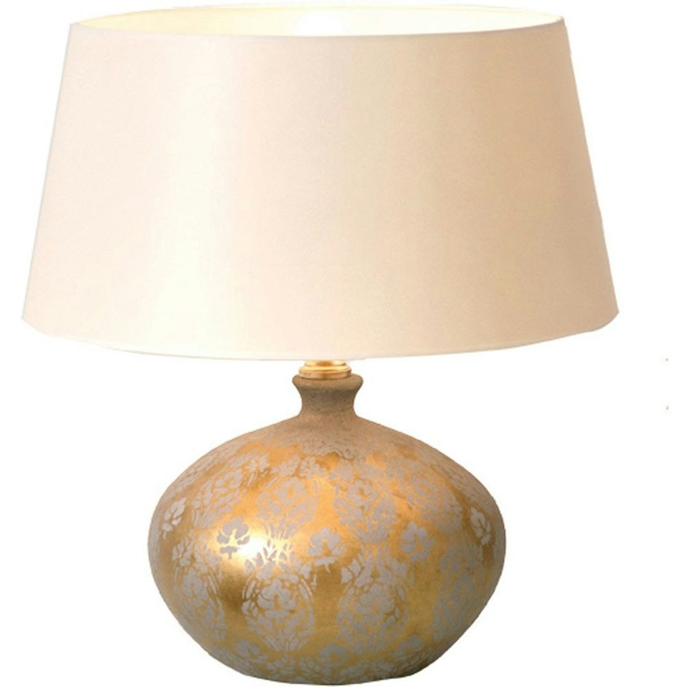 Lampe de table Vaso Barocco céramique or-argent 2