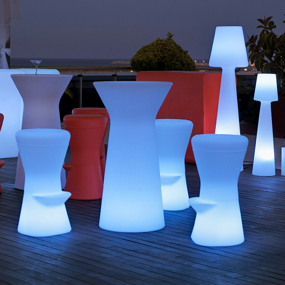 Light Trend LED Illuminated High Table Capri 110cm with Remote Control  2
