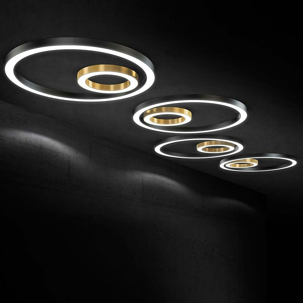 Panzeri Silver Ring LED-Deckenlampe dimmbar thumbnail 1