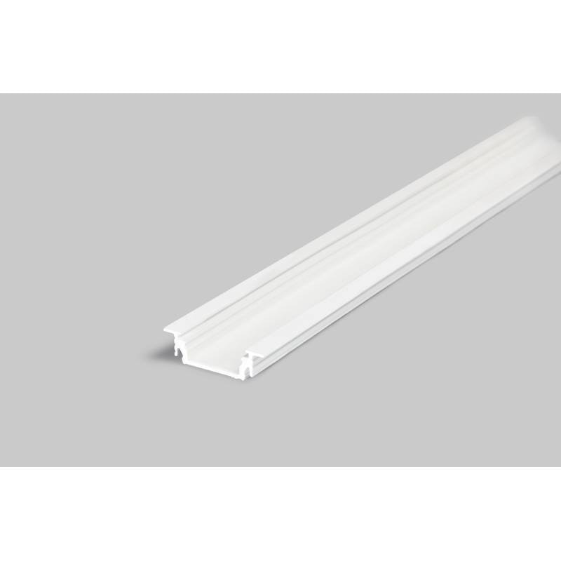 Einbauprofil flach 200cm Weiß ohne Abdeckung für LED-Strips zoom thumbnail 1