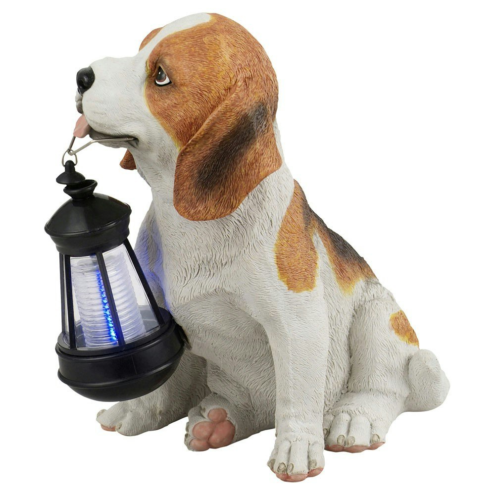 LED Solar Hund mit Laterne 26cm zoom thumbnail 2