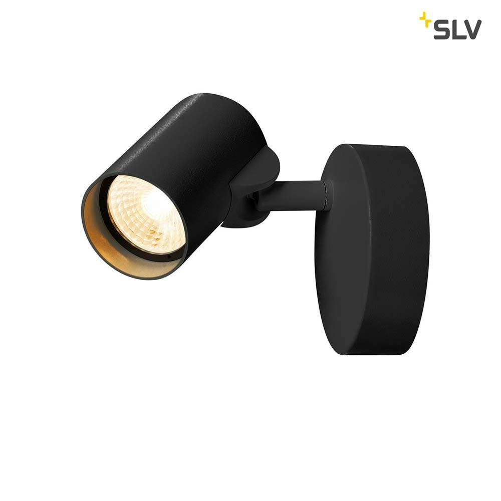 SLV Helia LED Single Wand- & Deckenleuchte 3000K 35° Schwarz thumbnail 1
