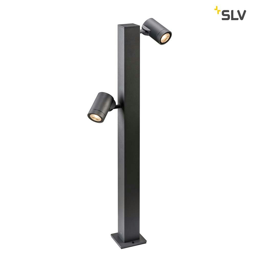 SLV Helia Double Pole LED Außen-Stehleuchte Anthrazit IP55 thumbnail 1