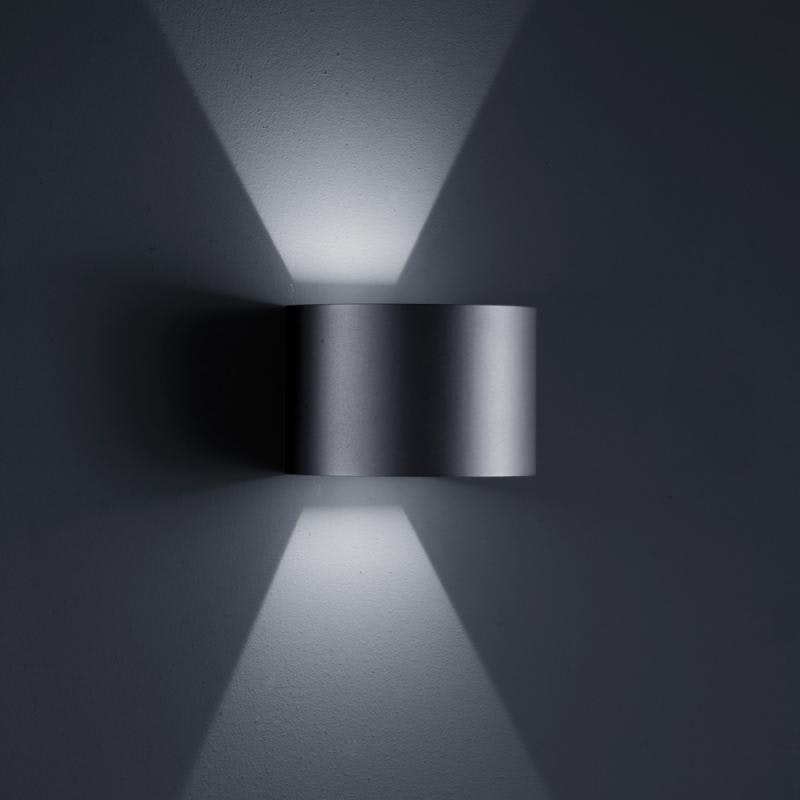 Helestra LED Außen-Wandlampe Siri 44 - R IP54 Schwarz 
