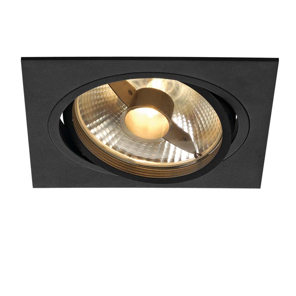 S.Luce SLV New Tria I ES111 Square Schwarz GU10 max. 75W inkl. Blattfedern