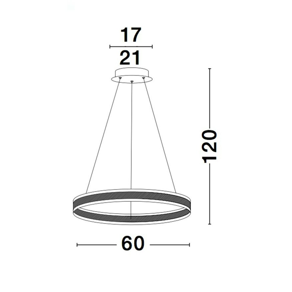 Nova Luce Nador LED Hängeleuchte Ø 60cm Kaffee-Braun zoom thumbnail 4